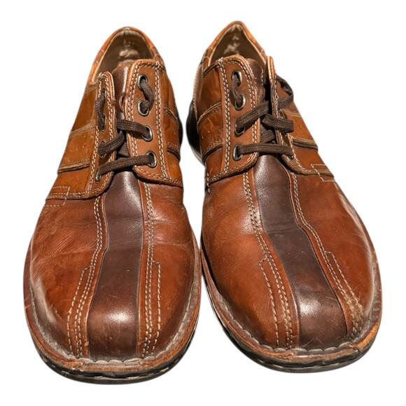 Clark’s Touareg Men\'s 10 M Brown Leather Bicycle Toe Oxford Casual Shoes 70852 main image 7